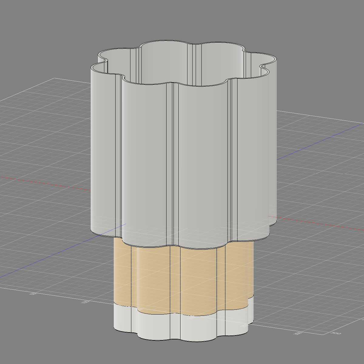 Modèle 3D Série Mutty — base et diffuseur