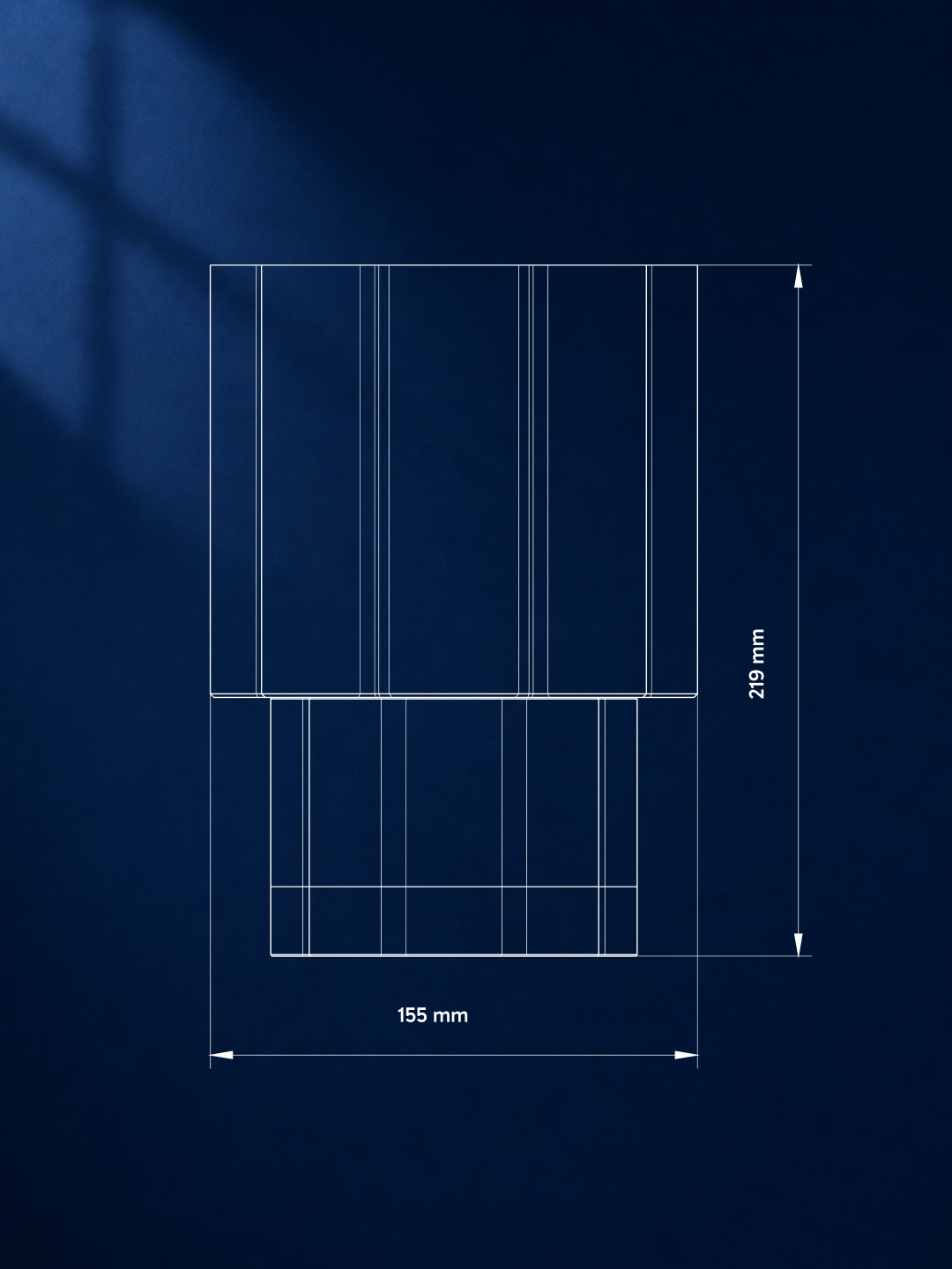 Plan technique Série Mutty — lampe de table