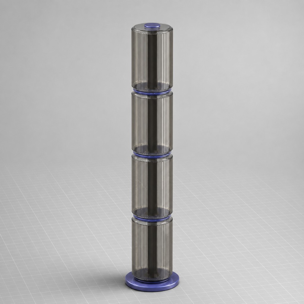 Modèle 3D Raphaël — quatre modules empilés